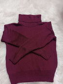 Blusa feminina de lã tricot gola alta