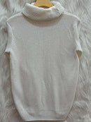 Blusa feminina de lã tricot gola alta