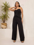 Conjunto Feminino com Calça Pantalona e Cropped