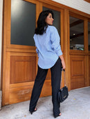 CAMISA SOCIAL MANGA LONGA COM BOLSO - 