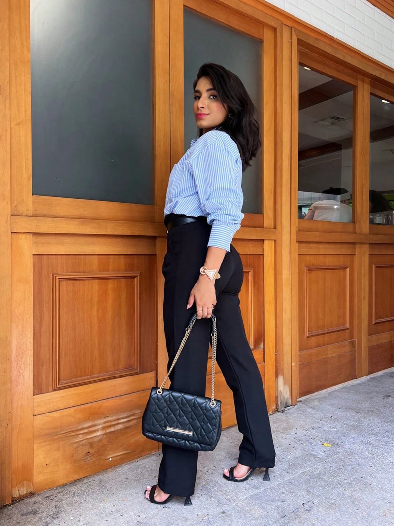 CAMISA SOCIAL MANGA LONGA COM BOLSO - 