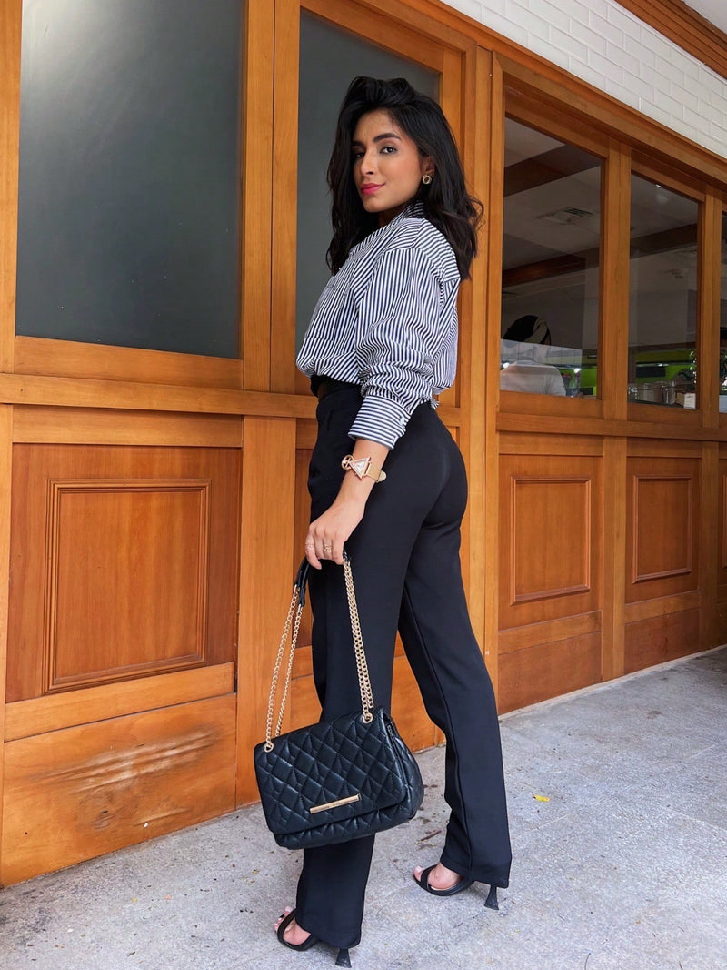 CAMISA SOCIAL MANGA LONGA COM BOLSO - 