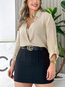 Camisa Social Feminina com detalhe de bolso - Milão