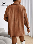 Conjunto feminino de inverno com jaqueta e shorts - Barcelona