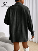 Conjunto feminino de inverno com jaqueta e shorts - Barcelona