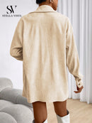 Conjunto feminino de inverno com jaqueta e shorts - Barcelona