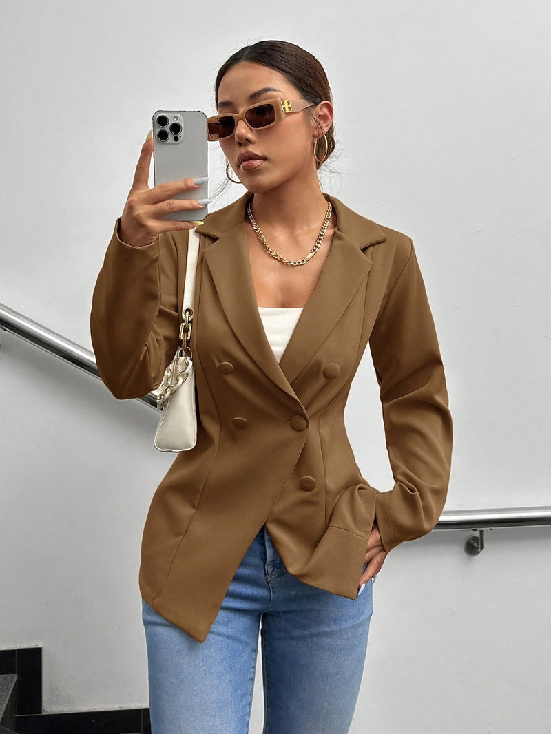 Blazer feminino elegante alfaiataria 