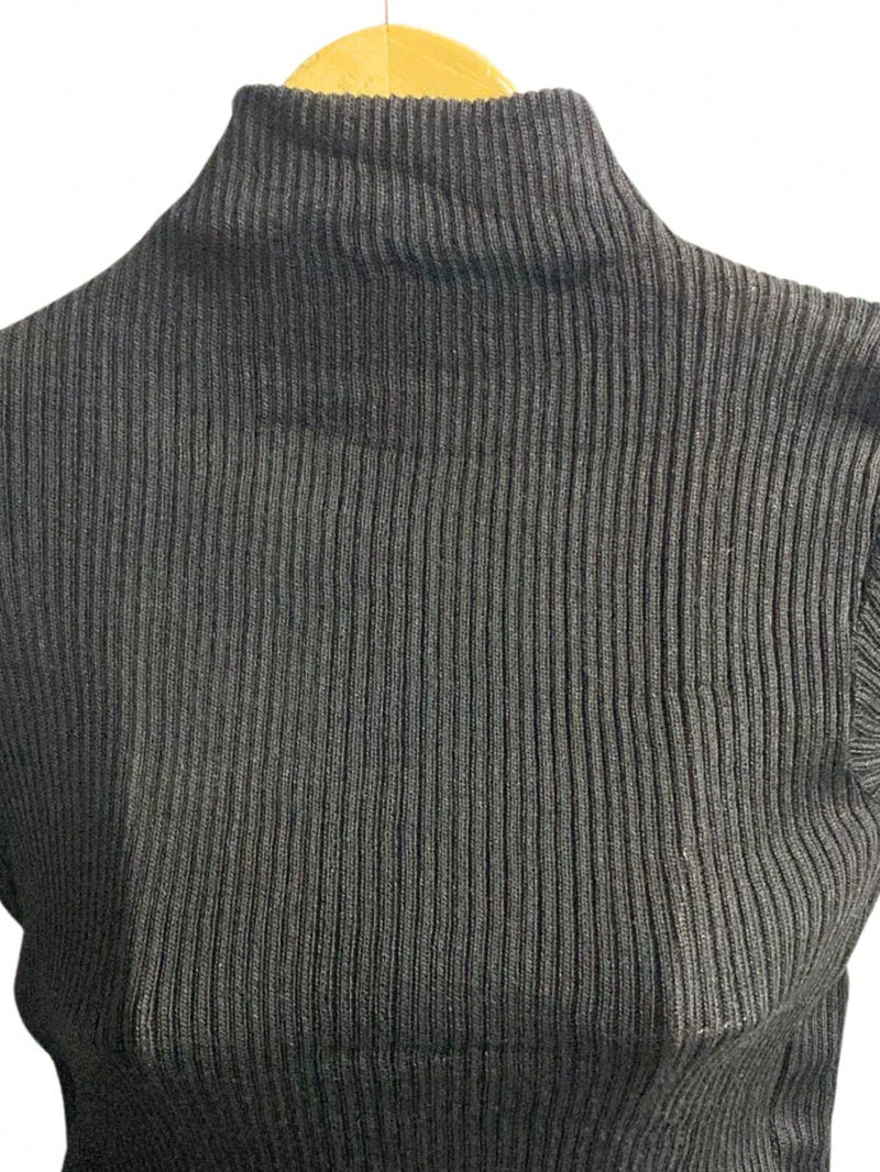 Blusa Cacharrel Feminina manga longa Lã  Tricot Gola Alta