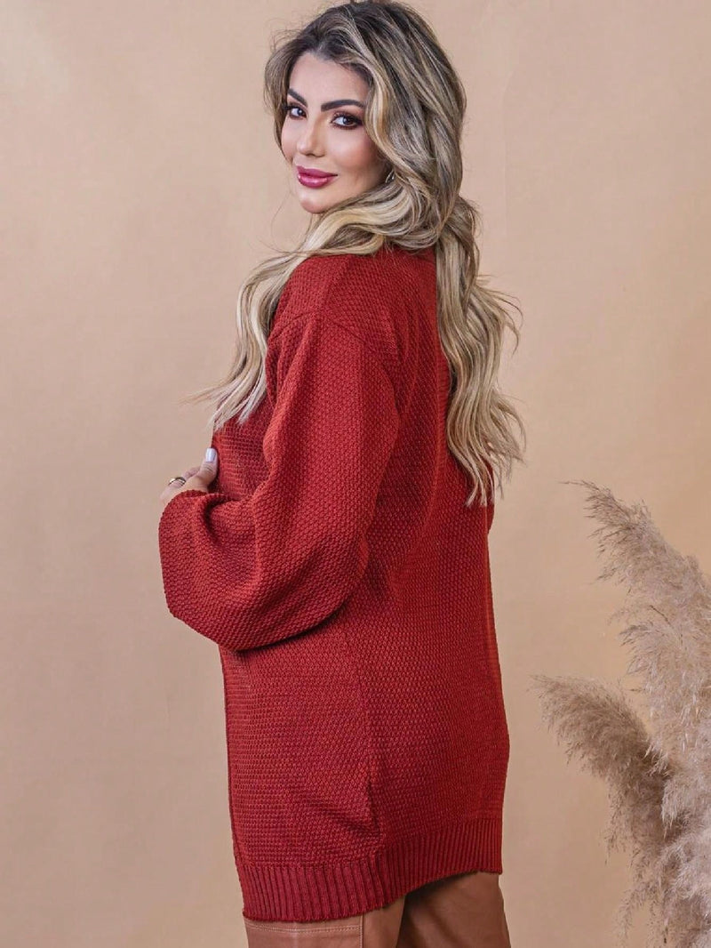 Cardigan feminino tricot 