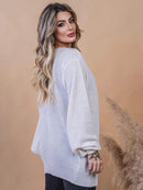 Cardigan feminino tricot 