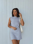 Vendedor IndicadoVestido Muscle Tee Blogueira Feminino Algodão Curto Confort