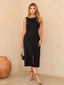 Vestido feminino Midi de Linho - Manchester