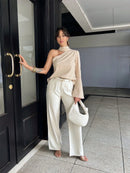 Camisa Nula Manga Detalhe no Pescoço Nula Manga Mula Manca