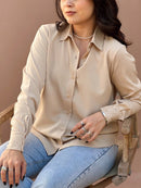 Camisa Cloe Feminina Com Botões Manga Comprida