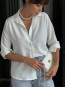 Camisa Feminina Cloe com Botões | 3 Estilos em 1 Peça