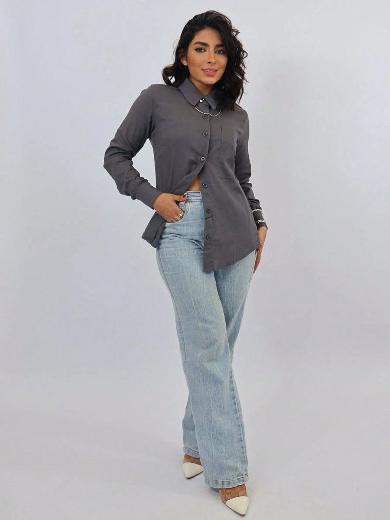 Camisa Linho manga longa - Heleny