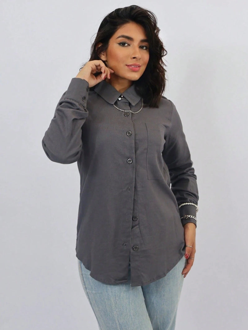 Camisa Linho manga longa - Heleny