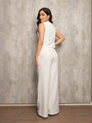 Conjunto feminino Alfaiataria com Colete e Calça Listrado - 