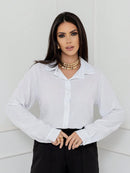 Camisa feminina manga longa social - Marselha