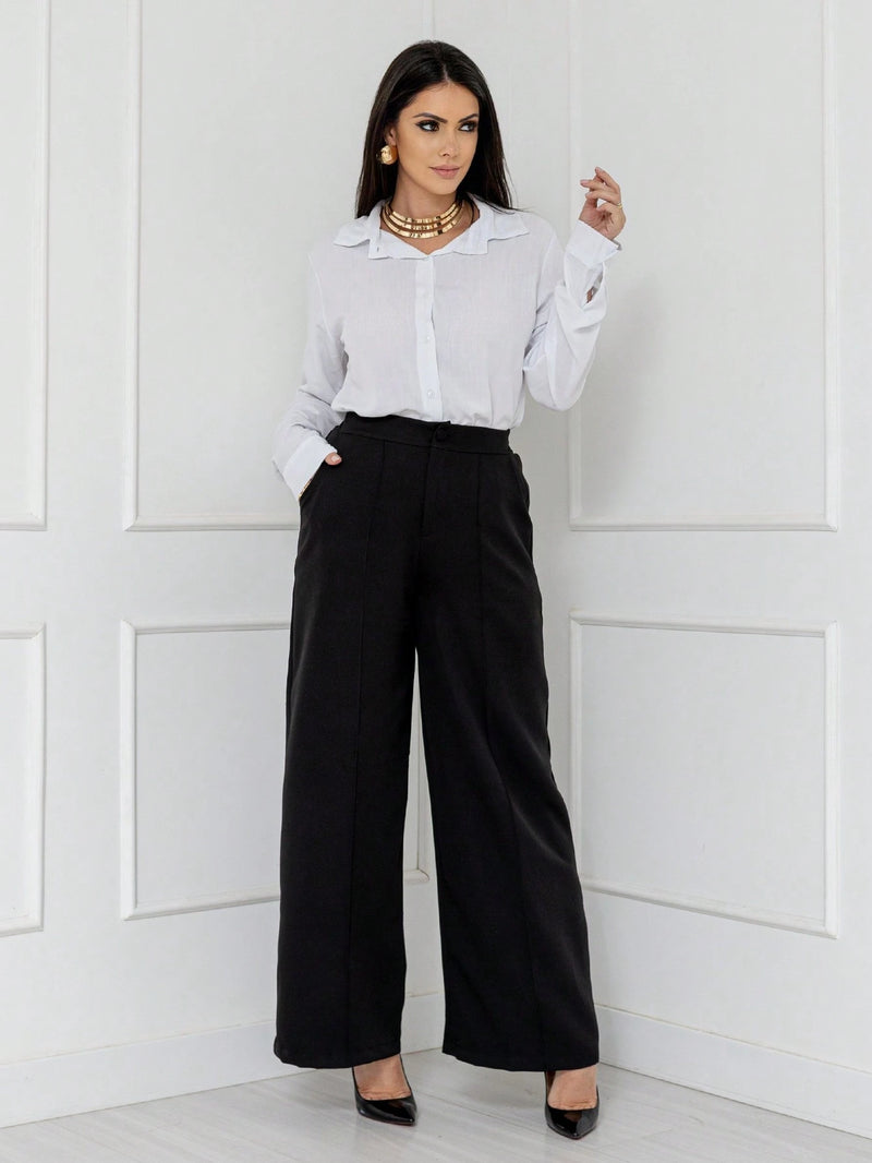 Camisa feminina manga longa social - Marselha