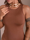 Vendedor IndicadoKit 4 Body Collant Feminino Regata Básico Com Decote Discreto Moda Casual Versátil Blogueira