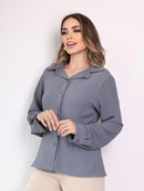 Camisa feminina manga longa social - Marselha
