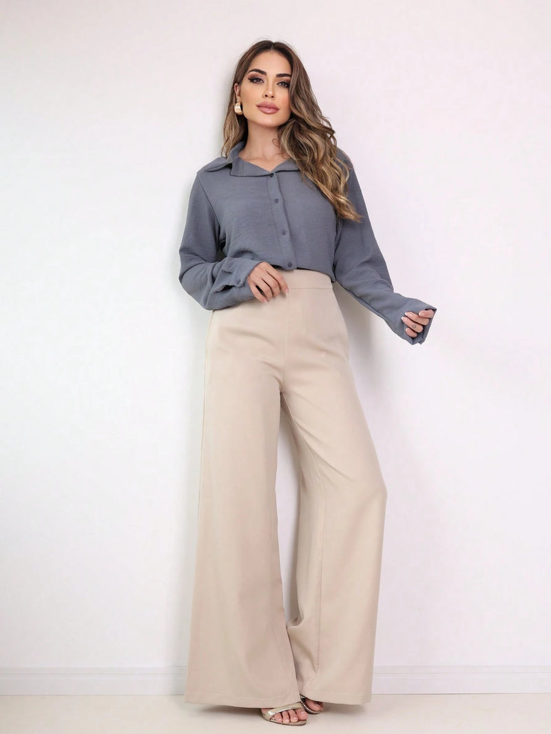 Camisa feminina manga longa social - Marselha