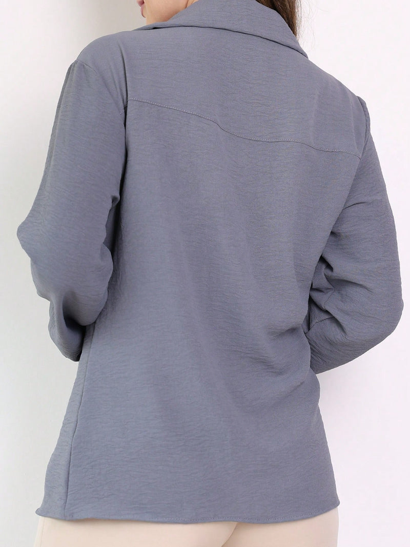 Camisa feminina manga longa social - Marselha