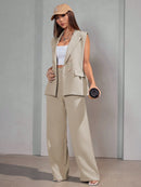 Conjunto Feminino Colete em Alfaiataria Social