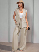 Conjunto Feminino Colete em Alfaiataria Social