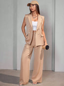 Conjunto Feminino Colete em Alfaiataria Social