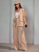 Conjunto Feminino Colete em Alfaiataria Social