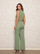 Novo Conjunto De Alfaitaria feminino Colete+calças Modal casual/socail