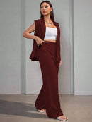 Conjunto Feminino Colete em Alfaiataria Social