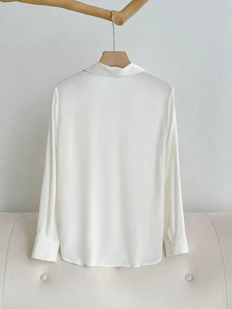 Vendedor Indicado
Camisa para mulheres de Manga Longa Elegante, Blusas de Manga Longa Social