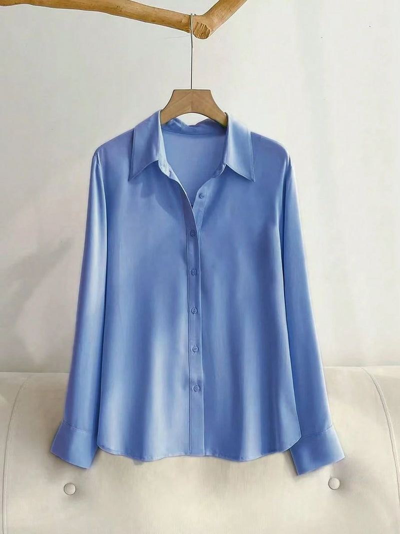 Vendedor Indicado
Camisa para mulheres de Manga Longa Elegante, Blusas de Manga Longa Social