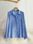 Vendedor Indicado
Camisa para mulheres de Manga Longa Elegante, Blusas de Manga Longa Social