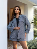 Conjunto feminino de inverno com jaqueta e shorts - Barcelona