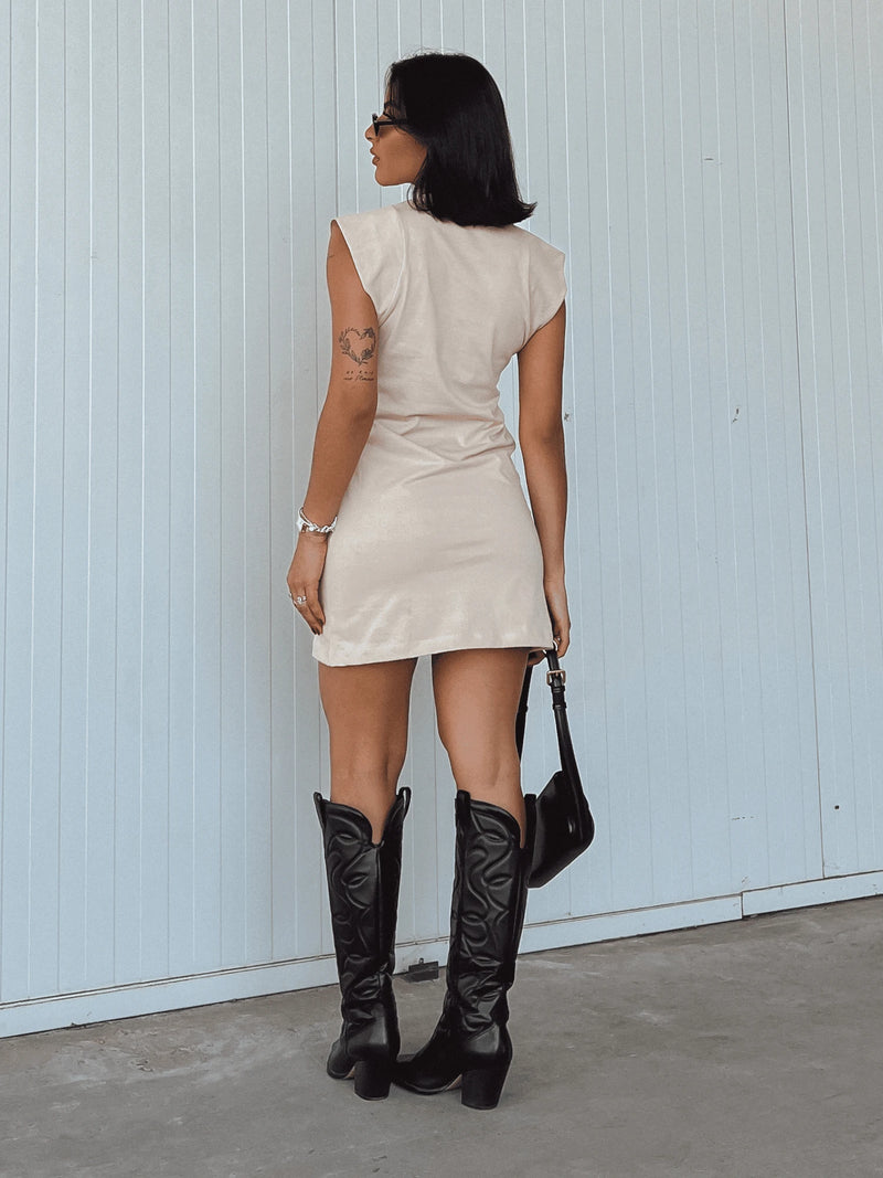 Vendedor IndicadoVestido Muscle Tee Blogueira Feminino Algodão Curto Confort