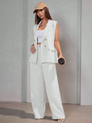 Conjunto Feminino Colete em Alfaiataria Social