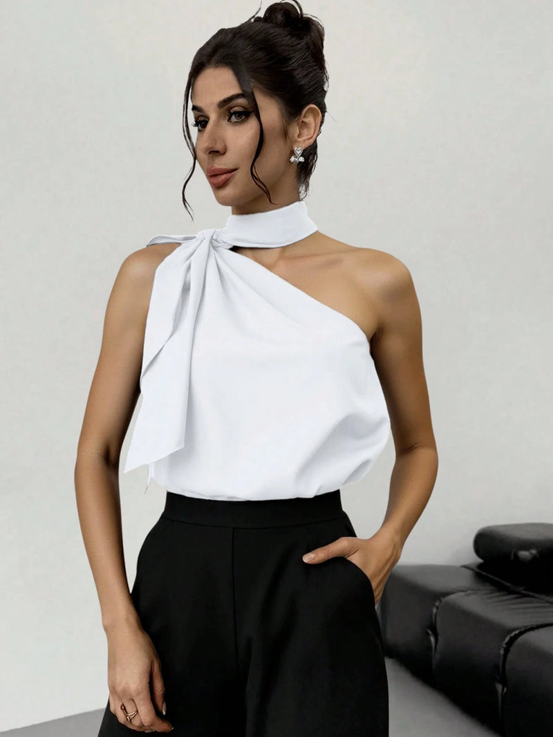 Regata Elegante Feminina de Um Ombro Só