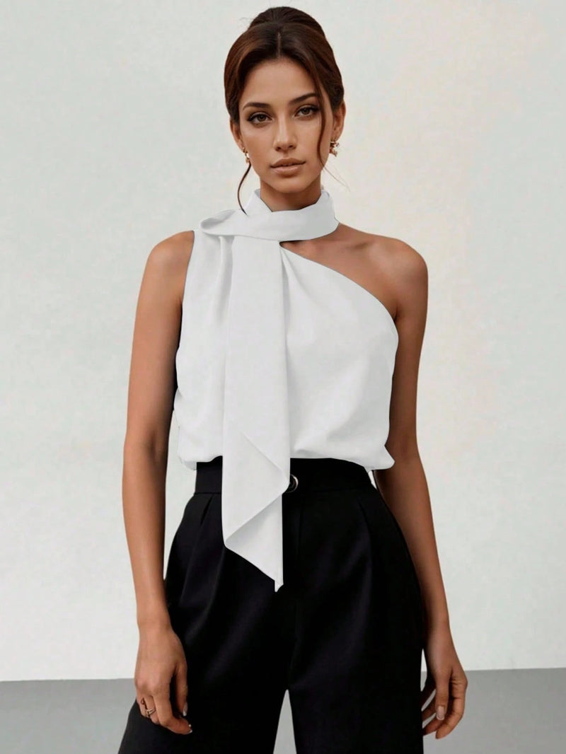 Regata Elegante Feminina de Um Ombro Só