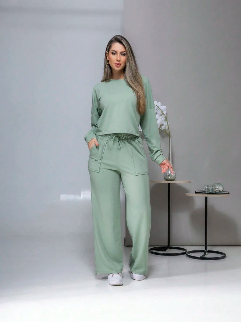 conjunto de moletinho feminino inverno