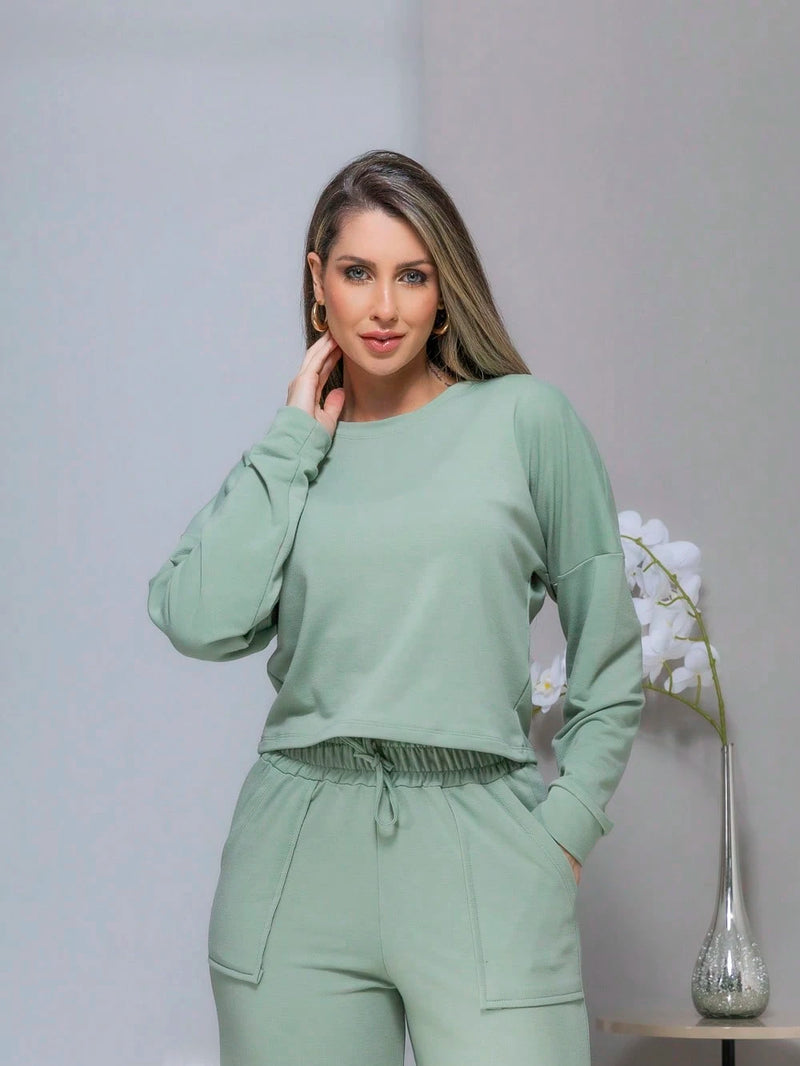 conjunto de moletinho feminino inverno
