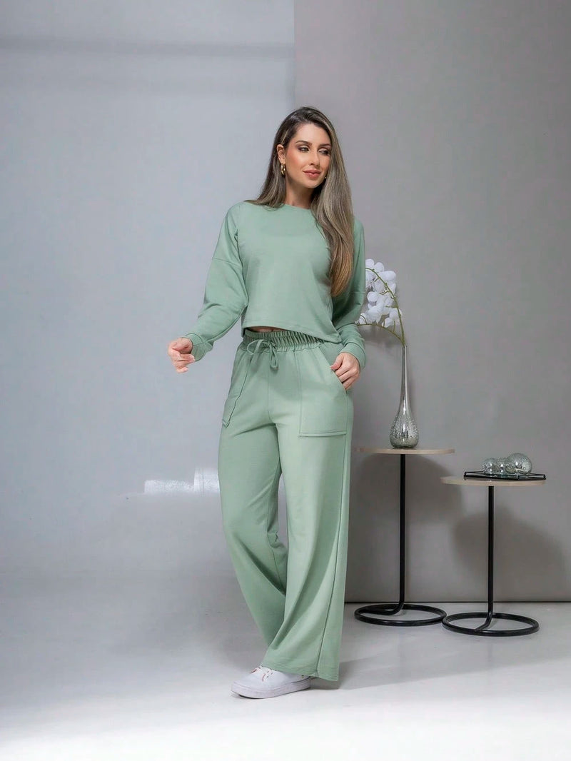 conjunto de moletinho feminino inverno