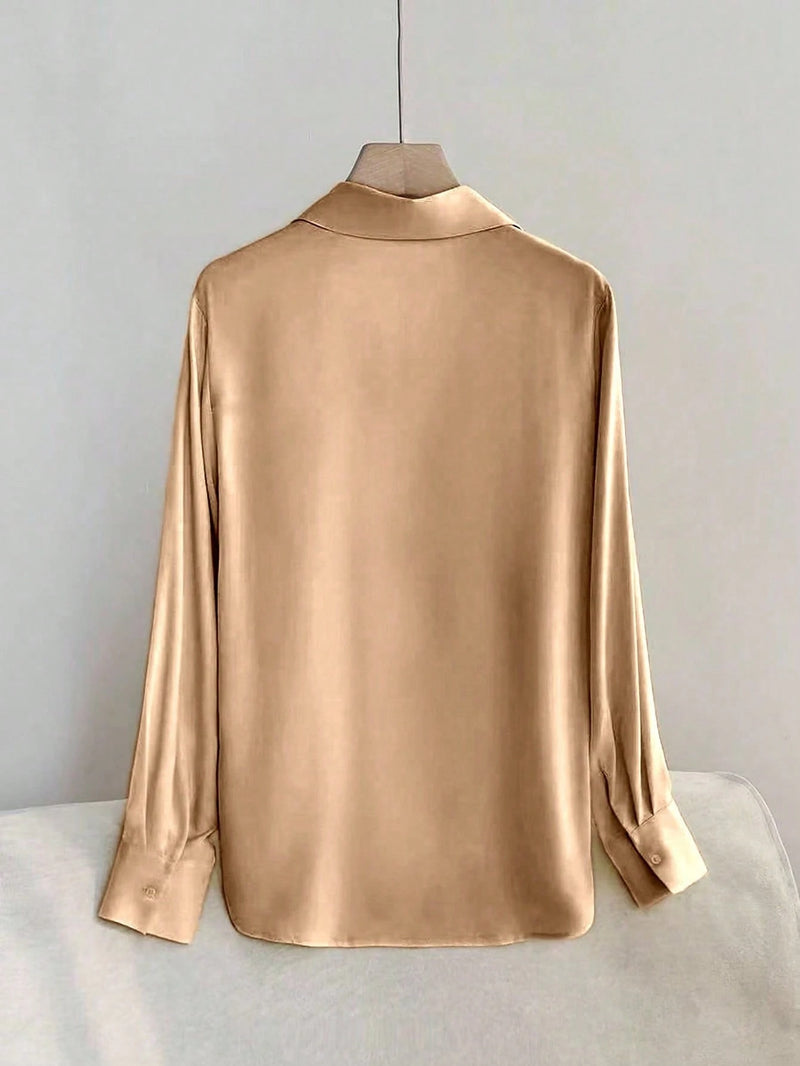 Vendedor Indicado
Camisa para mulheres de Manga Longa Elegante, Blusas de Manga Longa Social