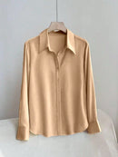 Vendedor Indicado
Camisa para mulheres de Manga Longa Elegante, Blusas de Manga Longa Social