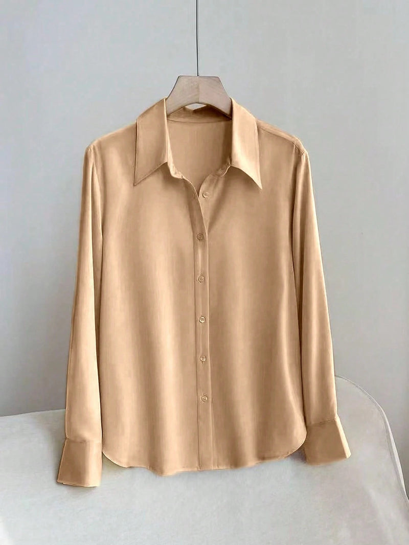 Vendedor Indicado
Camisa para mulheres de Manga Longa Elegante, Blusas de Manga Longa Social