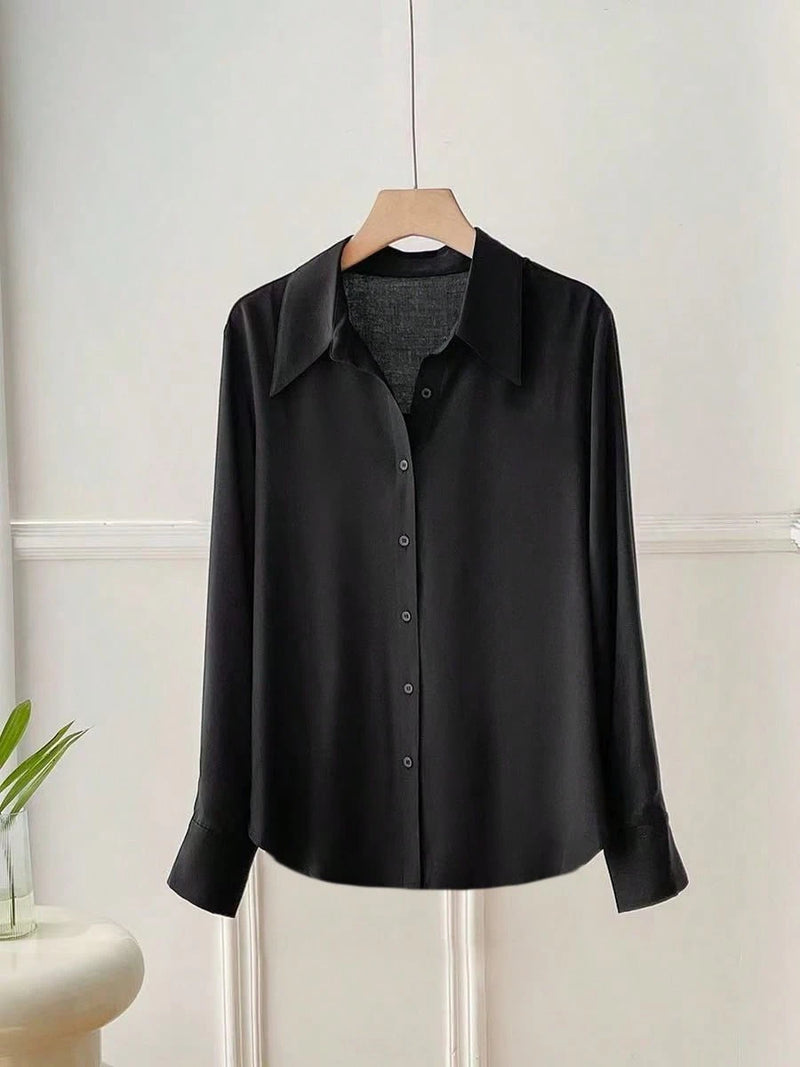 Vendedor Indicado
Camisa para mulheres de Manga Longa Elegante, Blusas de Manga Longa Social