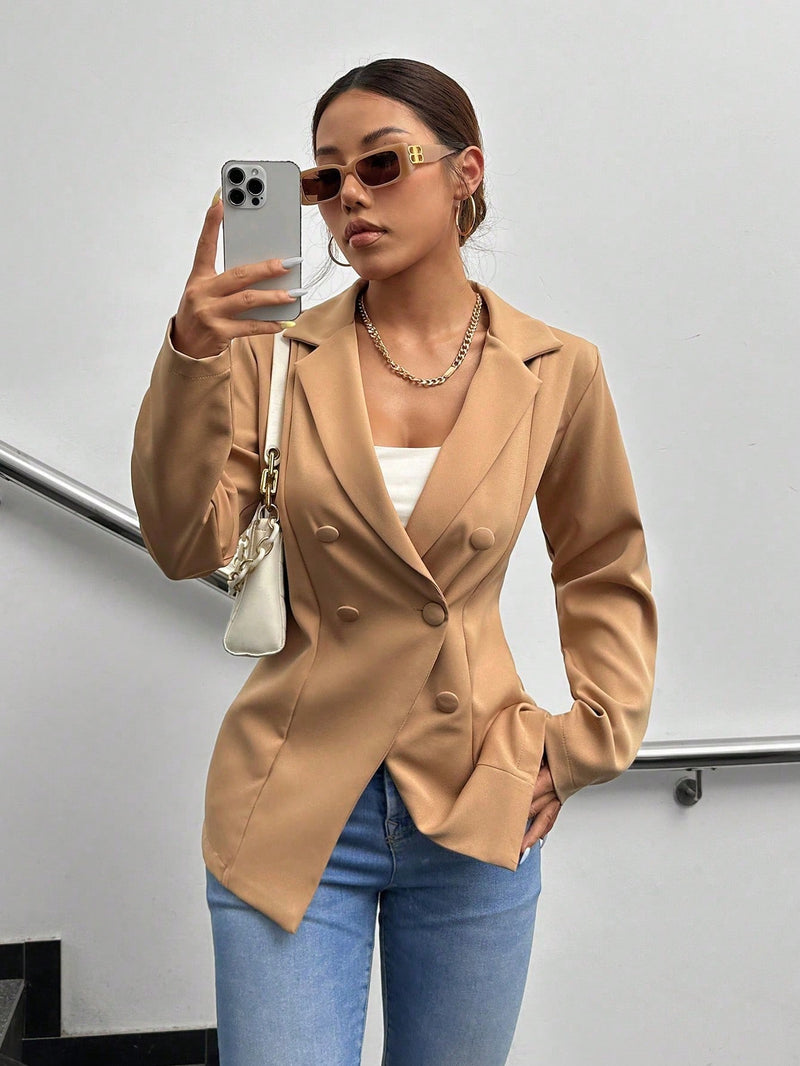 Blazer feminino elegante alfaiataria 